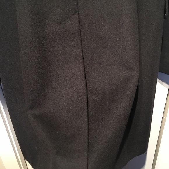 Benetton Black Wool Car/Button-Up/Pea/Reefer Coat - Picture 3 of 8